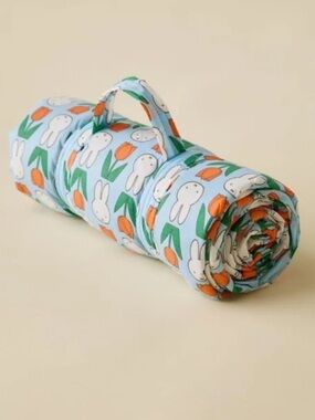 NWOT BAGGU x Miffy Puffy Picnic Blanket - Miffy Tulip